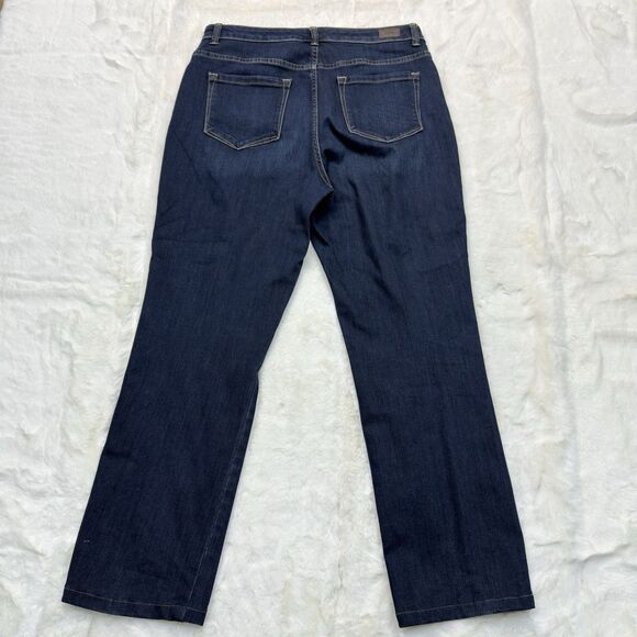 Lee Relaxed Fit Straight Leg Jeans Womens Size 12 Mid Rise Stretch Blue - Picture 2 of 16